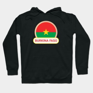 Burkina Faso Country Badge - Burkina Faso Flag Hoodie
